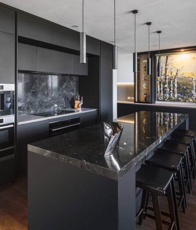 Black Granites Countertops and Flooring Ideas